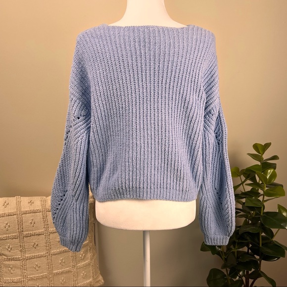 Sky and Sparrow Cropped Chenille Sweater - Picture 6 of 8